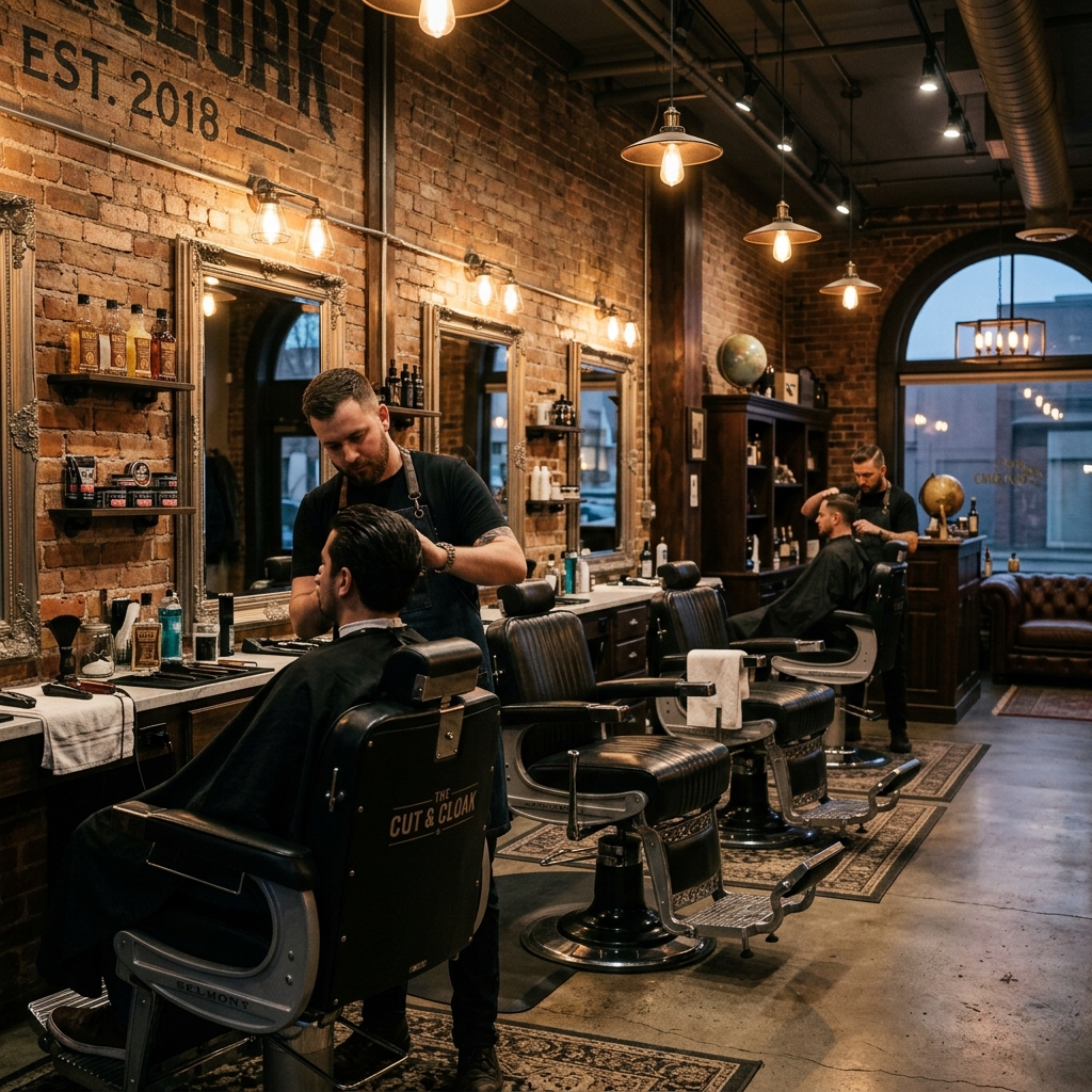 Classic pompadour haircut styling